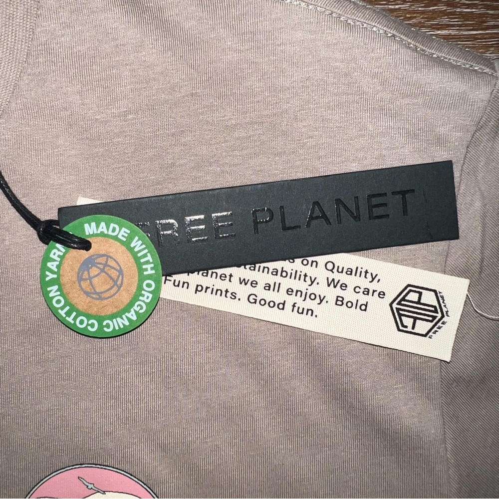 Free Planet Mens Short Sleeve Sunset Graphic Tee, Size L - Picture 3 of 9